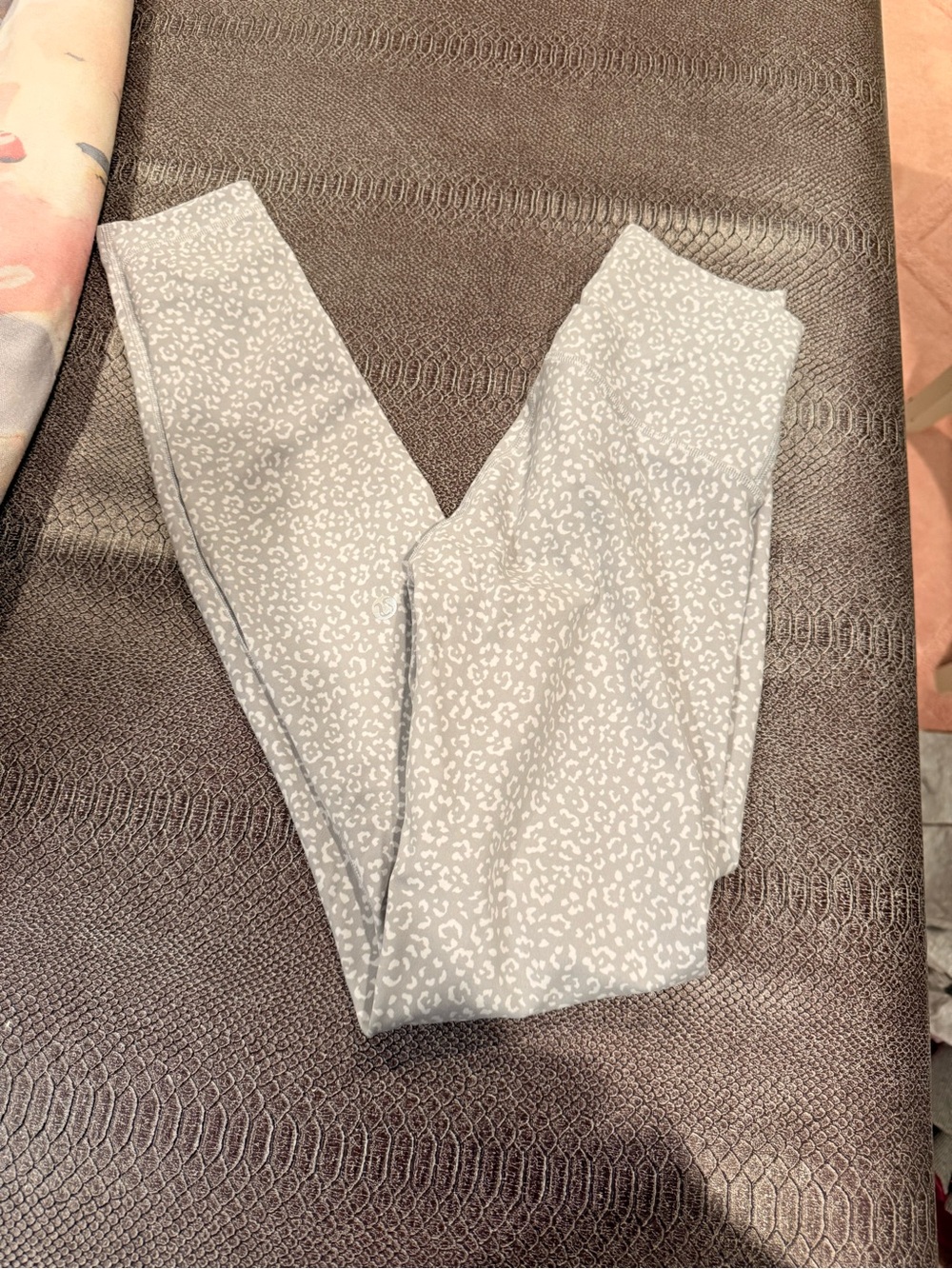 lululemon athletica Light Gray Leopard-Print Leggings